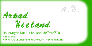 arpad wieland business card